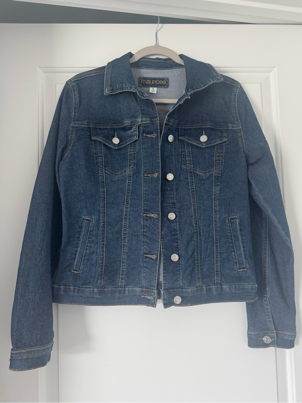 Maurices Dark Blue Jean Jacket with Button Front